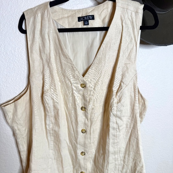 J Crew linen vest - Picture 1 of 4